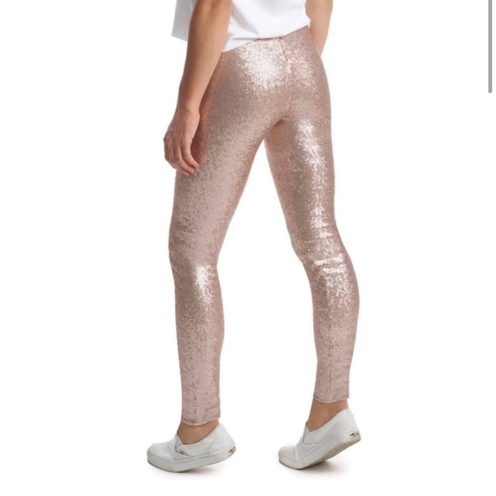 Nwt Commando Rose Gold Sparkly Sequined Stretch-J… - image 1
